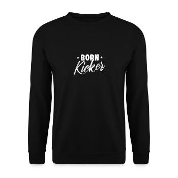 Born Kicker Gummiball Kickball - Unisex Pullover - Schwarz - Vorne - Alina (178cm) & Michal (187cm)