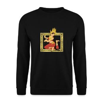 Tänzerin Mädchen Frau Asien Indien - Unisex Pullover - Schwarz - Vorne - Alina (178cm) & Michal (187cm)