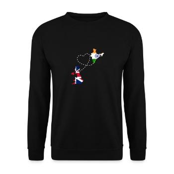 Inde Inde Hindu Pride Drapeau Pays I Cadeau - Sweat-shirt Unisexe - noir - Devant - Alina (178cm) & Michal (187cm)