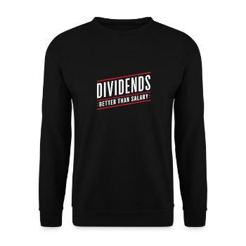 Funny Dividend Investor Financial Independence - Unisex Sweatshirt - black - Front - Alina (178cm) & Michal (187cm)