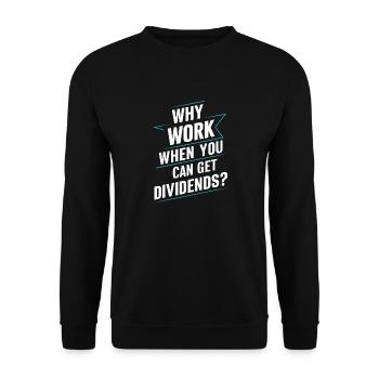 Lustige finanzielle Unabhängigkeit von Dividendeninvestoren - Unisex Pullover - Schwarz - Vorne - Alina (178cm) & Michal (187cm)