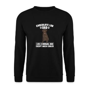 Chien Labrador Retriever brun chocolat - Sweat-shirt Unisexe - noir - Devant - Alina (178cm) & Michal (187cm)
