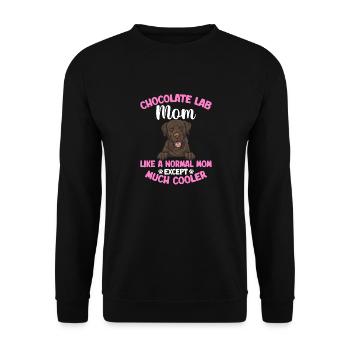 Chien Labrador Retriever brun chocolat - Sweat-shirt Unisexe - noir - Devant - Alina (178cm) & Michal (187cm)