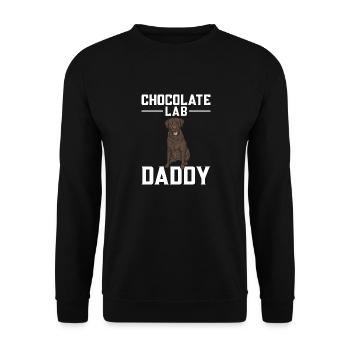 Chien Labrador Retriever brun chocolat - Sweat-shirt Unisexe - noir - Devant - Alina (178cm) & Michal (187cm)