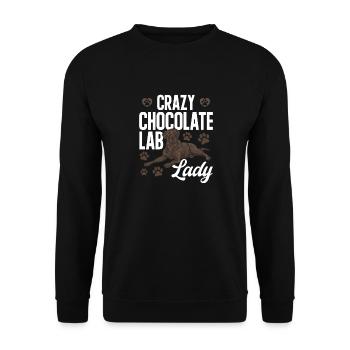 Chien Labrador Retriever Brun Chocolat - Sweat-shirt Unisexe - noir - Devant - Alina (178cm) & Michal (187cm)