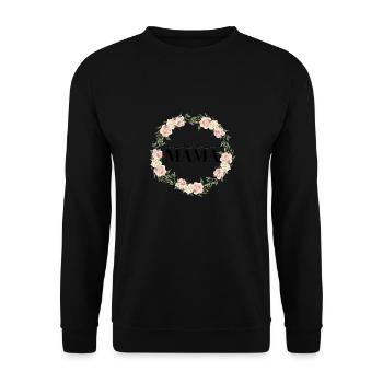 Für die beste Mama der Welt - Unisex Pullover - Schwarz - Vorne - Alina (178cm) & Michal (187cm)