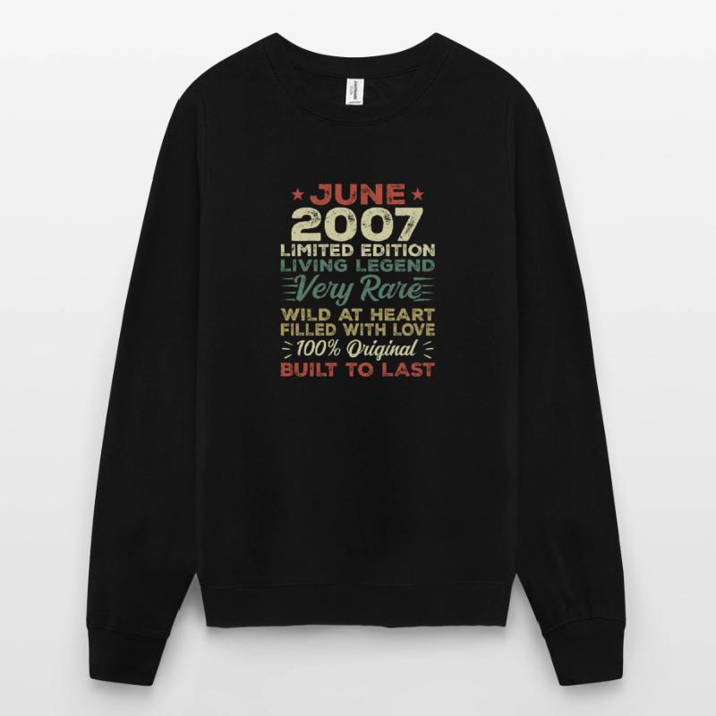 Juni 2007 Geburtstag Juni 2007 Geschenk Juni 2007 Unisex Pullover