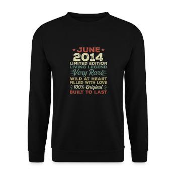 June 2014 Birthday June 2014 Gift June 2014 - Unisex Sweatshirt - black - Front - Alina (178cm) & Michal (187cm)