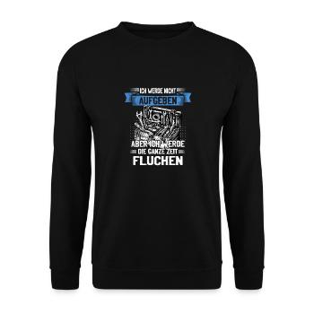N’abandonnez jamais, jurez de manière créative ! - Sweat-shirt Unisexe - noir - Devant - Alina (178cm) & Michal (187cm)