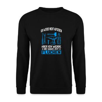 N’abandonnez jamais, jurez de manière créative ! - Sweat-shirt Unisexe - noir - Devant - Alina (178cm) & Michal (187cm)
