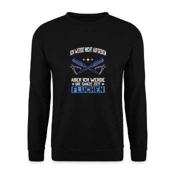 Artisan N’abandonnez jamais, jurez de manière créative ! - Sweat-shirt Unisexe - noir - Devant - Alina (178cm) & Michal (187cm)