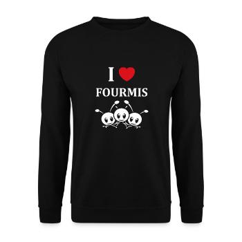 Humour fourmis - Sweat-shirt Unisexe - noir - Devant - Alina (178cm) & Michal (187cm)