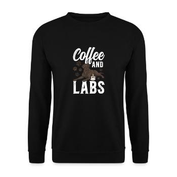 Chien Labrador Retriever Brun Chocolat - Sweat-shirt Unisexe - noir - Devant - Alina (178cm) & Michal (187cm)