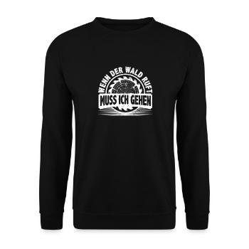 Lumberjack, forester with chainsaw, tree felling - Unisex Sweatshirt - black - Front - Alina (178cm) & Michal (187cm)