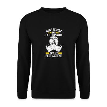 Pest Control Exterminator - Unisex Sweatshirt - black - Front - Alina (178cm) & Michal (187cm)