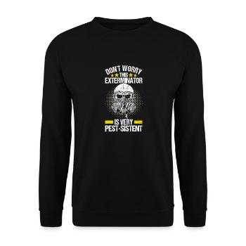 Pest Control Exterminator - Unisex Sweatshirt - black - Front - Alina (178cm) & Michal (187cm)