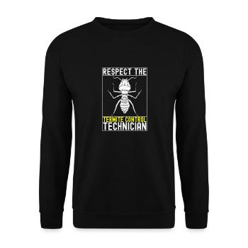 Pest Control Exterminator - Unisex Sweatshirt - black - Front - Alina (178cm) & Michal (187cm)
