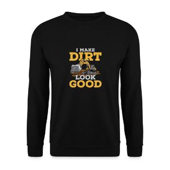 I Make Dirt Look Good Excavator - Unisex Sweatshirt - black - Front - Alina (178cm) & Michal (187cm)