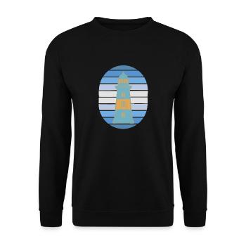 Lighthouse Signal Maritime Lighthouses - Unisex Sweatshirt - black - Front - Alina (178cm) & Michal (187cm)
