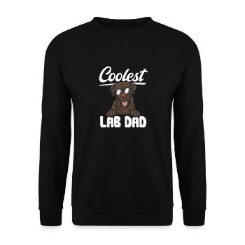 Chien Labrador Retriever brun chocolat - Sweat-shirt Unisexe - noir - Devant - Alina (178cm) & Michal (187cm)