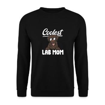 Chien Labrador Retriever brun chocolat - Sweat-shirt Unisexe - noir - Devant - Alina (178cm) & Michal (187cm)