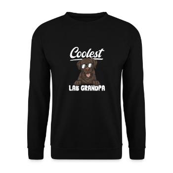 Chien Labrador Retriever brun chocolat - Sweat-shirt Unisexe - noir - Devant - Alina (178cm) & Michal (187cm)
