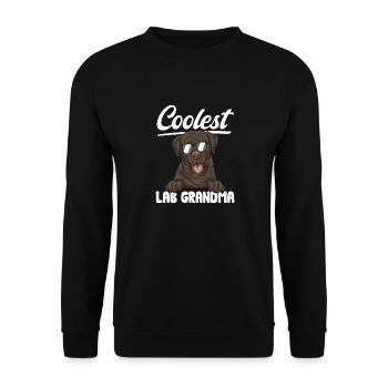 Chien Labrador Retriever brun chocolat - Sweat-shirt Unisexe - noir - Devant - Alina (178cm) & Michal (187cm)