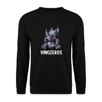 Vinozeros Wine Connoisseur Wine Drinker Wine Lovers - Unisex Sweatshirt - black - Front - Alina (178cm) & Michal (187cm)