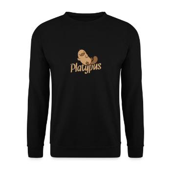 Platypus platypus beckons - Unisex Sweatshirt - black - Front - Alina (178cm) & Michal (187cm)