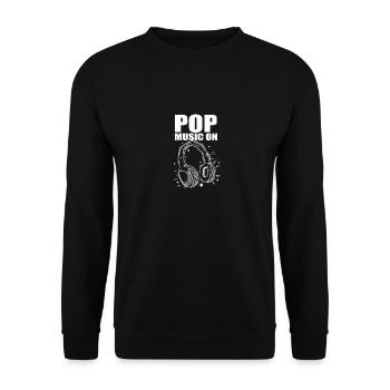 Pop Music R'n'B Singer Stars Headphones - Unisex Sweatshirt - black - Front - Alina (178cm) & Michal (187cm)