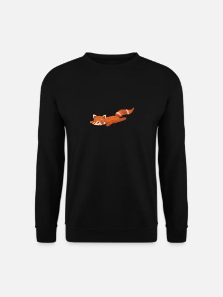 Red Panda Bear Cat Bamboo - Unisex Sweatshirt - black