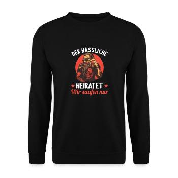 the ugly one marries bachelor party bachelor party - Unisex Sweatshirt - black - Front - Alina (178cm) & Michal (187cm)