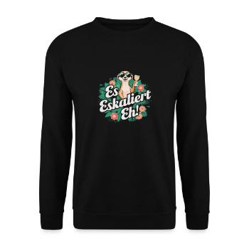It escalates anyway Meerkat party alcohol saying - Unisex Sweatshirt - black - Front - Alina (178cm) & Michal (187cm)