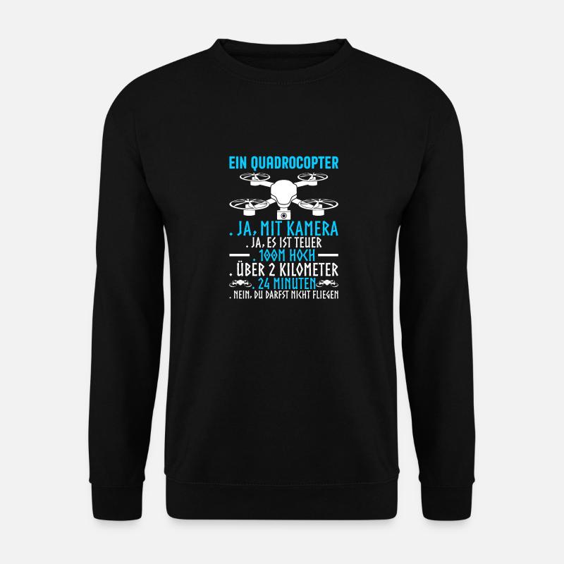 Drone Pilot UAV FPV Quadcopter - Unisex Sweatshirt - black