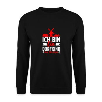Un enfant du village fier de ça - Sweat-shirt Unisexe - noir - Devant - Alina (178cm) & Michal (187cm)