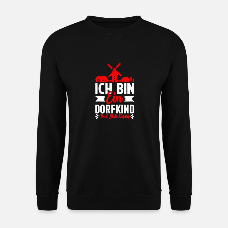 Dorfkind Stolz Drauf - Unisex Pullover - Schwarz