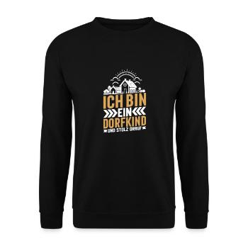 Ich Bin Das Dorfkind - Unisex Pullover - Schwarz - Vorne - Alina (178cm) & Michal (187cm)