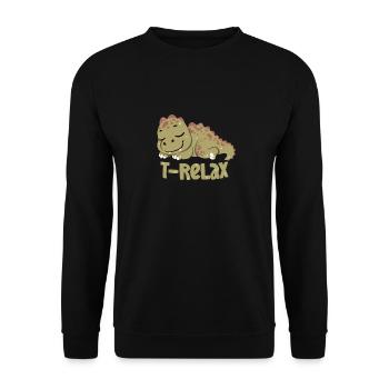 T-Relax - Unisex Sweatshirt - black - Front - Alina (178cm) & Michal (187cm)
