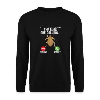Pest Control Exterminators - Unisex Sweatshirt - black - Front - Alina (178cm) & Michal (187cm)