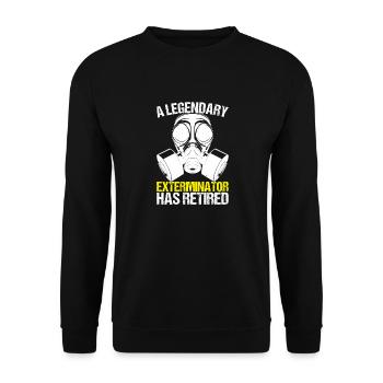 Pest Control Exterminator - Unisex Sweatshirt - black - Front - Alina (178cm) & Michal (187cm)
