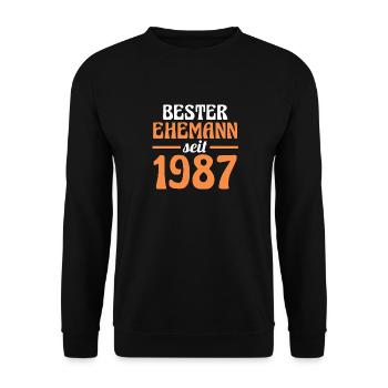 Meilleur mari de la Saint-Valentin depuis 1987 - Sweat-shirt Unisexe - noir - Devant - Alina (178cm) & Michal (187cm)