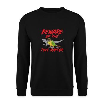Molina Parakeet Parrot Bird Parakeet - Unisex Sweatshirt - black - Front - Alina (178cm) & Michal (187cm)