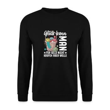 Nadeln Handarbeit Wolle Hobby Stricken Rente - Unisex Pullover - Schwarz - Vorne - Alina (178cm) & Michal (187cm)