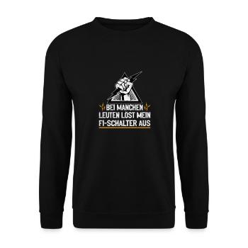 Mon RCD et moi plaisantons avec voltage - Sweat-shirt Unisexe - noir - Devant - Alina (178cm) & Michal (187cm)