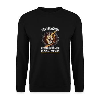 Mon RCD et moi plaisantons avec voltage - Sweat-shirt Unisexe - noir - Devant - Alina (178cm) & Michal (187cm)