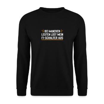 My RCD and I joke with voltage - Unisex Sweatshirt - black - Front - Alina (178cm) & Michal (187cm)