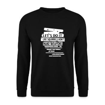 blagues sur le symbole de la paix geek enfant anti-guerre - Sweat-shirt Unisexe - noir - Devant - Alina (178cm) & Michal (187cm)