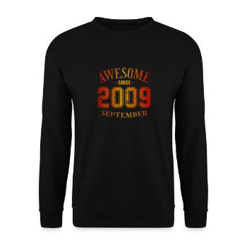 September 2009 - Birthday in September Awesome - Unisex Sweatshirt - black - Front - Alina (178cm) & Michal (187cm)