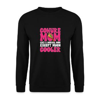 Molina Parakeet Parrot Bird Parakeet - Unisex Sweatshirt - black - Front - Alina (178cm) & Michal (187cm)