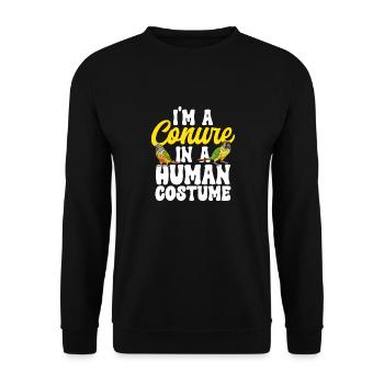 Molina Parakeet Parrot Bird Parakeet - Unisex Sweatshirt - black - Front - Alina (178cm) & Michal (187cm)